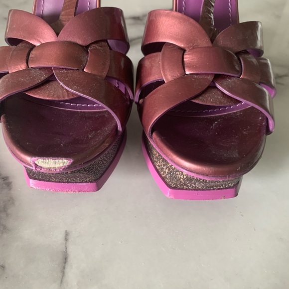 YSL Tribute Stingray heel - platform sandals - Picture 8 of 14